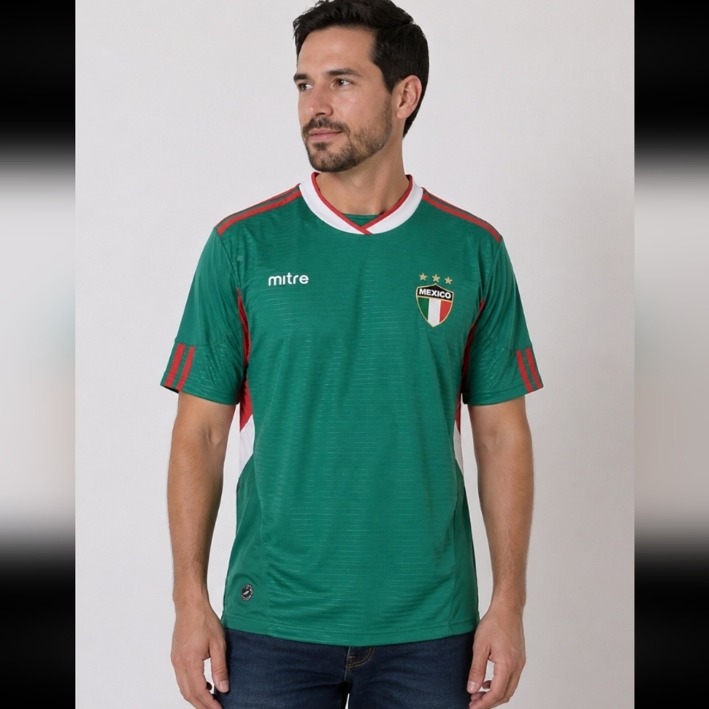 MITRE Mexico Men's Green Futbol Soccer Football M
